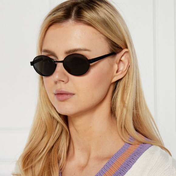 NWT SAINT LAURENT BLACK WOMEN SUNGLASSES - Picture 4 of 6